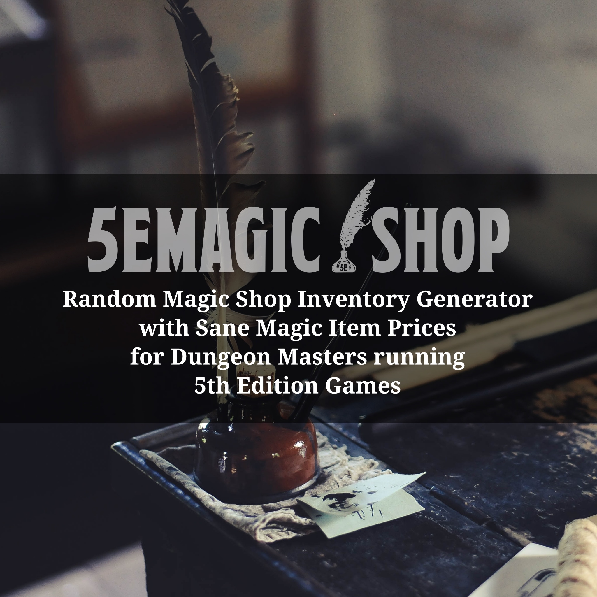 5th Edition Magic Generator Magic Item Shop Generator